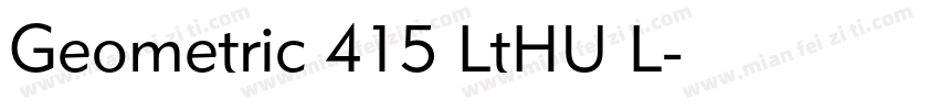 Geometric 415 LtHU L字体转换